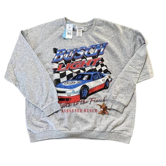 Busch Light Women's Long Sleeve Americana Graphic Sweatshirt NWT Size 2X - Picture 1 of 6